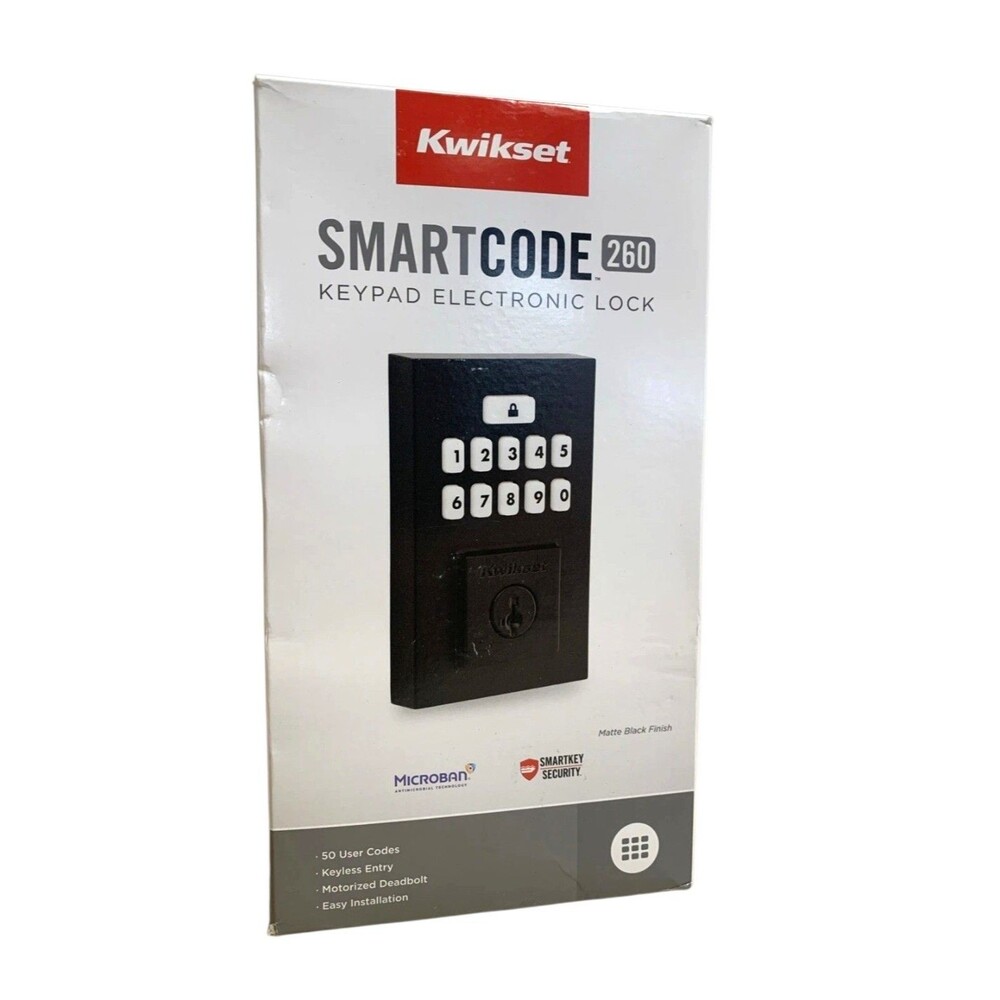 Kwikset Smartcode 260 Keypad Electronic Entry Door Lock 992600006 MatteBlack/NEW